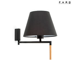 Lampada da parete RON E27 IP20, grigio scuro, nero 