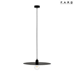 pendant luminaire PLAT E27 IP20, black matt 