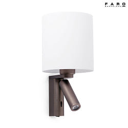 wall luminaire ROB SHADE E27 IP20, bronze 