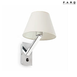 wall luminaire MOMA E27 IP20, chrome, white 