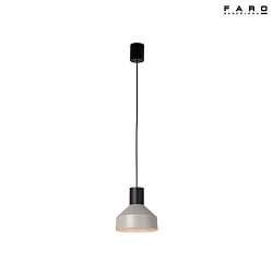 Luminaire  suspension KOMBO E27 IP20, gris, noir mat 