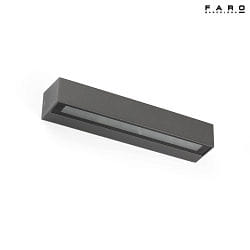 outdoor wall luminaire DORO 380 2 flames LED IP65, dark grey 