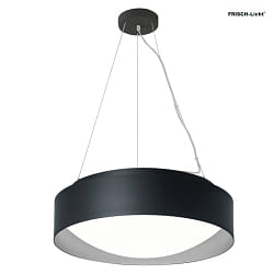 LED Pendelleuchte PREMIUM ARCHITEKTUR,  30,8cm, 18W, 4000K, 2100lm, IP20, IK02, DALI/Touch, schwarz/metallgrau