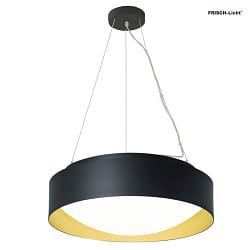 LED Pendelleuchte PREMIUM ARCHITEKTUR,  30,8cm, 18W, 4000K, 2100lm, IP20, IK02, DALI/Touch, schwarz/gold