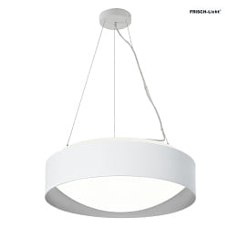 LED Pendelleuchte PREMIUM ARCHITEKTUR,  30,8cm, 18W, 4000K, 2100lm, IP20, IK02, DALI/Touch, wei/metallgrau