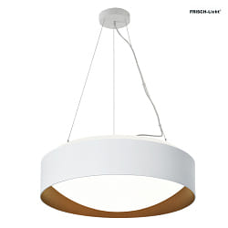 pendant luminaire PREMIUM ARCHITEKTUR  30,8cm IP20, white, copper brown 