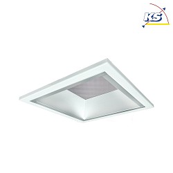 Downlight QDL2202MP.0983DA petit, carr, contrlable par DALI, UGR < 19, microprismatique IP21, blanc mat gradable