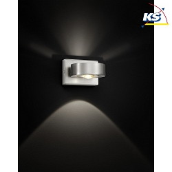 Knapstein LED Wall luminaire 819 Wall spot, with glass filter white satined possible, nickel matt