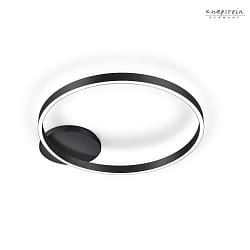 LED Deckenleuchte ANEL-60, direkt/indirekt,  60cm, 49W 2700K 5485lm, CRi >90, dimmbar, schwarz