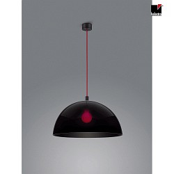 pendant luminaire DORO E27 IP20, red, black, black matt