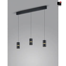 Luminaire  suspension ROK direct / indirect, or mat, noir mat