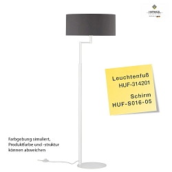 Lampadaire OSKA E27 IP20, blanche gradable