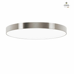 Luminaire de plafond AURELIA lavable LED IP20, argent bross, blanche gradable