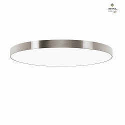 LED ceiling luminaire AURELIA X,  40cm, 30W 3000K 3500lm, dimmable, brushed silver / white