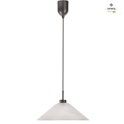 pendant luminaire JENN adjustable, with cable lift, conical E27 IP20, titanium