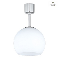 Ceiling luminaire BOLERO, E27, matt opal glass / matt nickel,  20cm / height 30cm