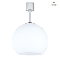 Ceiling luminaire BOLERO, E27, matt opal glass / matt nickel,  30cm / height 38cm