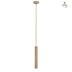 pendant luminaire MOREL PIPE 1 1 flame GU10 IP20, bronze