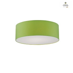 Ceiling luminaire MARA,  40cm, 3x E27, white fabric cover below / Chintz, apple green