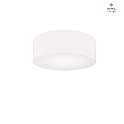 Ceiling luminaire MARA,  40cm, 3x E27, white fabric cover below / Chintz