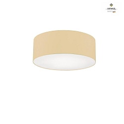 Ceiling luminaire MARA,  40cm, 3x E27, white fabric cover below / Chintz, champaign