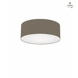 Ceiling luminaire MARA,  40cm, 3x E27, white fabric cover below / Chintz, grey-brown