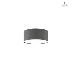 Ceiling luminaire MARA,  40cm, 3x E27, white fabric cover below / Chintz, slate