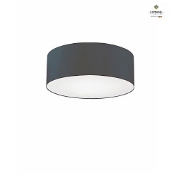 Ceiling luminaire MARA,  40cm, 3x E27, white fabric cover below / Chintz, taupe