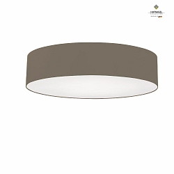 Ceiling luminaire MARA,  60cm, 3x E27, white fabric cover below / Chintz, grey-brown