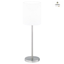 Lampe de table LINUS Z E14 IP20, nickel mat, blanche
