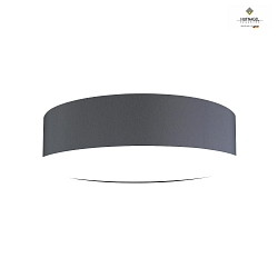 Ceiling luminaire MARA,  70cm, 6x E27, white fabric cover below / Chintz, slate