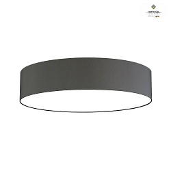 Ceiling luminaire MARA,  78cm, 6x E27, white fabric cover below / Chintz, taupe