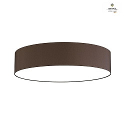 Ceiling luminaire MARA,  78cm, 6x E27, white fabric cover below / Chintz, mocha