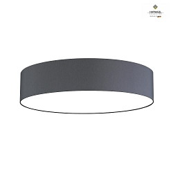 Ceiling luminaire MARA,  78cm, 6x E27, white fabric cover below / Chintz, slate