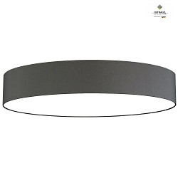 Ceiling luminaire MARA,  98cm, 6x E27, white fabric cover below / Chintz, taupe