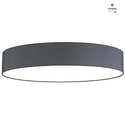 Ceiling luminaire MARA,  98cm, 6x E27, white fabric cover below / Chintz, slate