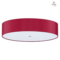Luminaire de plafond ALEA 50 E27 IP20, nickel mat, rouge, blanche gradable