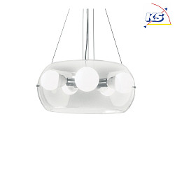 Pendant luminaire AUDI-10 SP5, 5 flames, E27, 60W, transparent