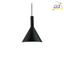 Pendant luminaire COCKTAIL SP1 SMALL, 1 flame, E14, black