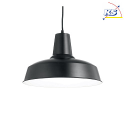 Pendant luminaire MOBY SP1, E27, black