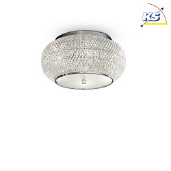 Plafoniera PASHA PL6 6-Lampadine E14 IP20, Cromo 