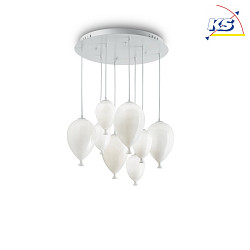 Luminaire  suspension CLOWN SP8 8 flammes G9 IP20, blanche 