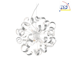 Luci a sospesione VORTEX SP6 6-Lampadine E14 IP20, Argento 