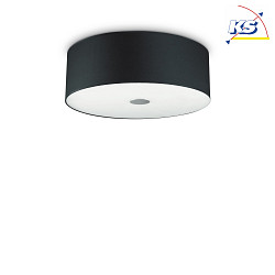 Luminaire de plafond WOODY PL4 4 flammes E27 IP20, noir 