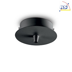 Rosone a soffitto 10cm 1 elemento, rotondo, nero