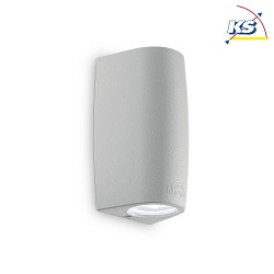 Luminaire mural dextrieur KEOPE AP2 haut bas GU10 IP55, gris