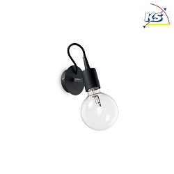 Lampada da parete EDISON ruotabile, inclinabile E27 IP20, Nero