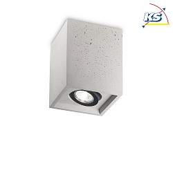 Luminaire de plafond OAK SQUARE pivotant GU10 IP20, gris,  peindre