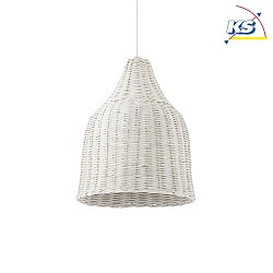 wood-Pendant luminaire HAUNT,  35cm, E27 max. 60W, wicker basket shade, natural willow