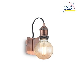 Retro-Wall luminaire FRIDA, E27 max. 60W, antique copper / black